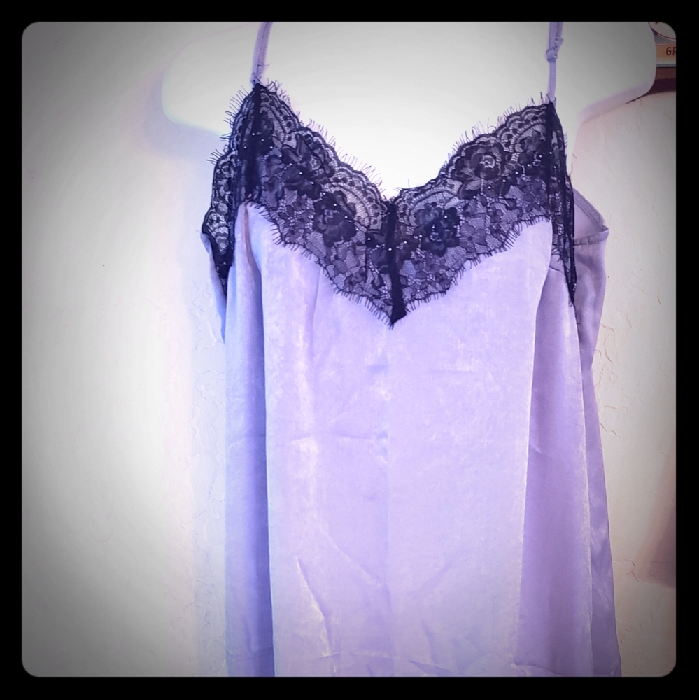 H & M Coachella Perwinkle silky nightgown
